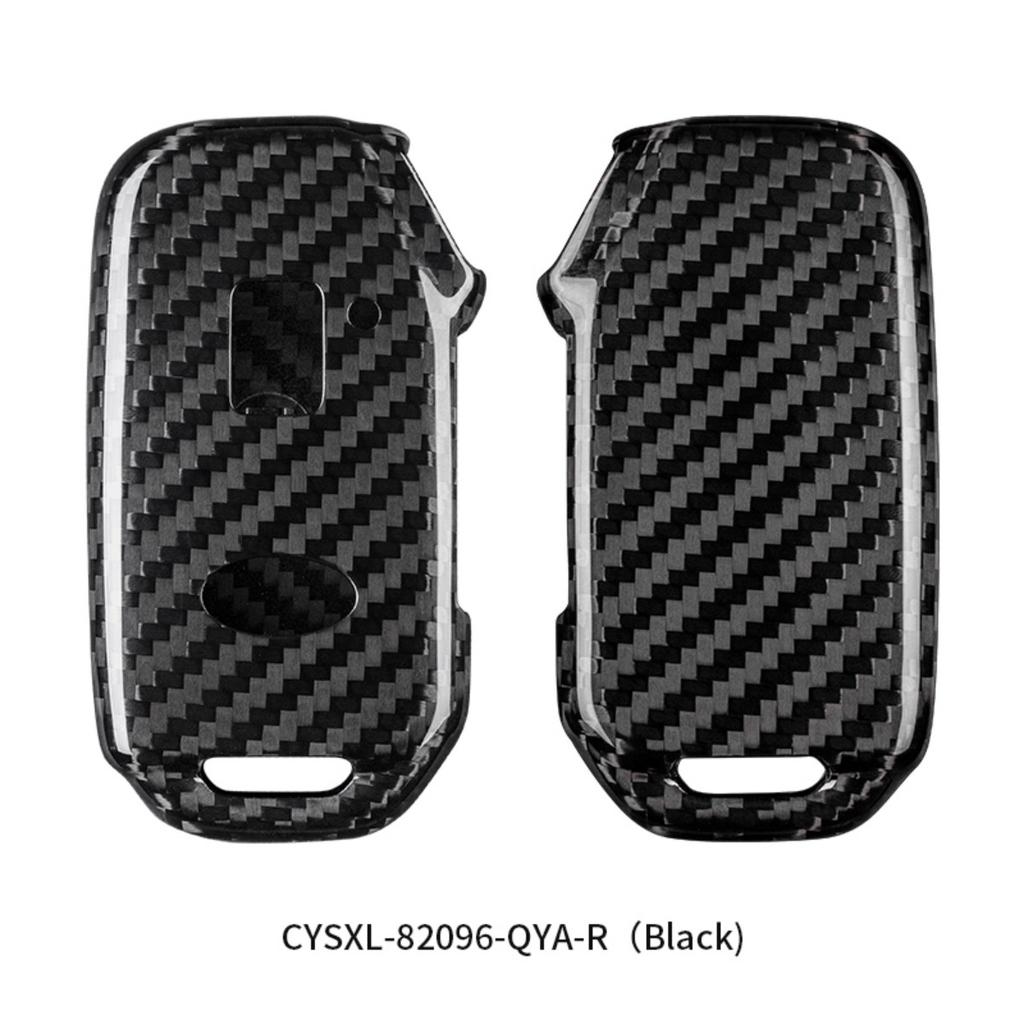 T-Carbon Carbon Fiber Car Key Case Cover For Kia Sportage  Ray Sorento Soul Telluride Cerato  K5 K8  Accessories