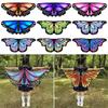 Cute Chiffon Butterfly Cape Dressing Up Costume Butterfly Wings Shawl Party Props Wing Cloak Kids