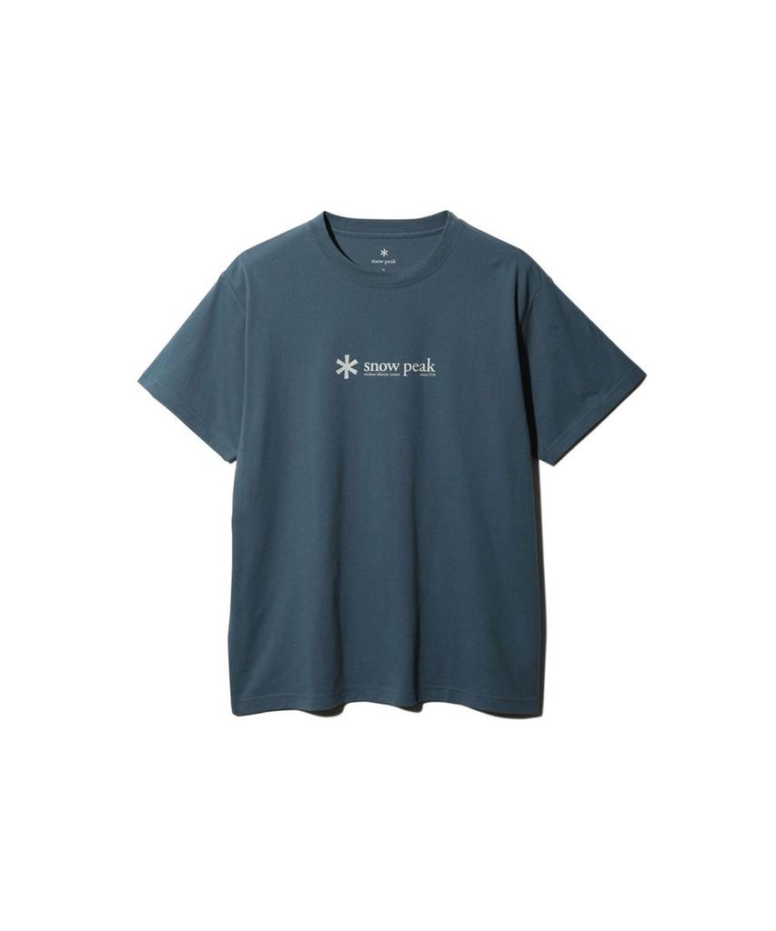 SNOWPEAK Soft Cotton Short Sleeve Logo Tee - Slate Blue / Ts-24Su201Sb