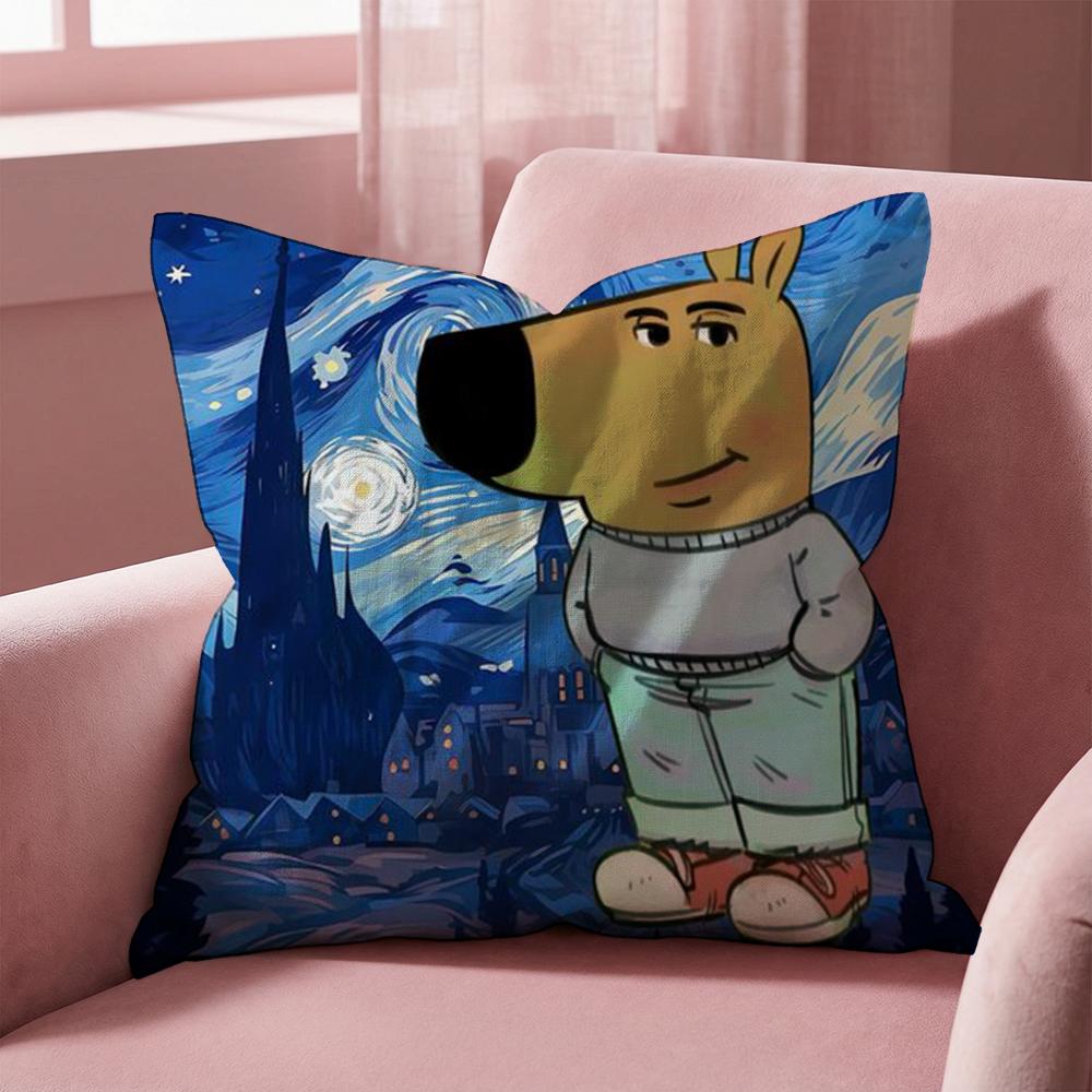 

Cute chill guy Cushion Cover Multi-Scene Pillow Cover for Home & Car - Reversible, Soft & Durable for Daily Use 30cmx30cm