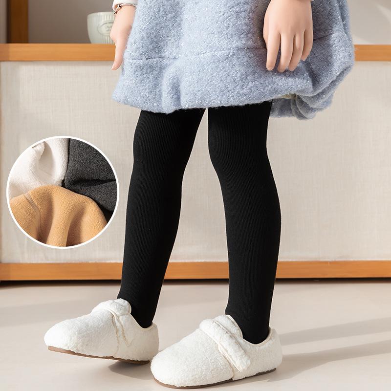 

Girls Super Thick Cotton Striped Leggings - Warm, Extra Thick Tights for Autumn & Winter 2XL / Height 135-150cm