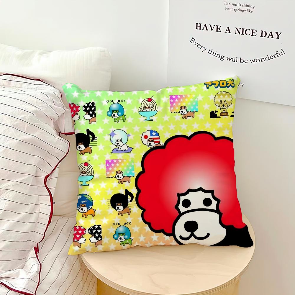 

Japan Kawaii Afro Ken cushion cover Sofa Living Room Bedroom Headboard Backrest Cushion Square Cushion Nap Time Pillow Case 12x12Inch