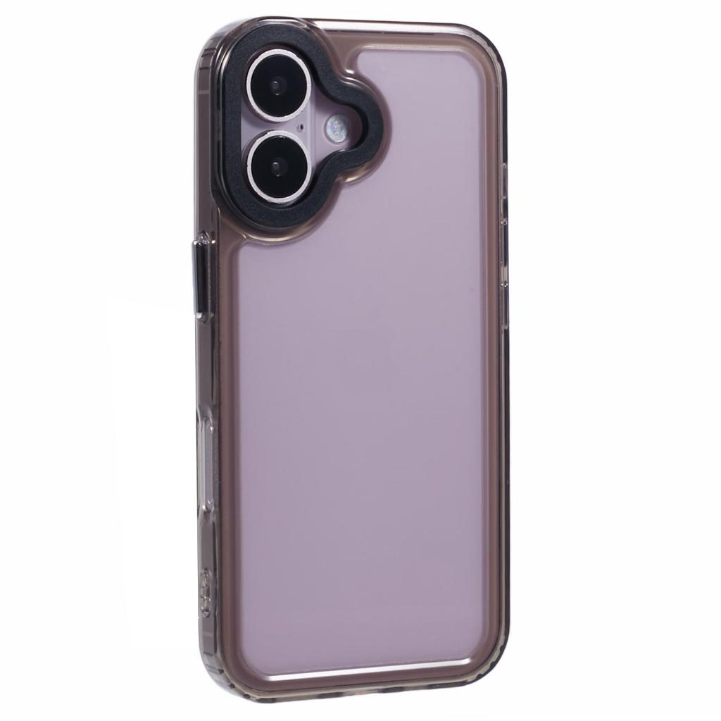 For iPhone 16 Clear Phone Case PC+TPU Hybrid Back Cover