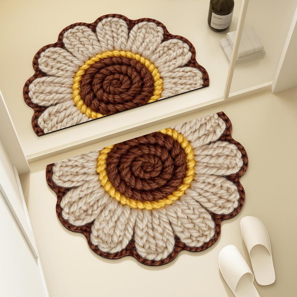 Cartoon Cute Quick-Dry Non-Slip Bathroom Mat - Absorbent, Dirt-Resistant, Easy-to-Clean Diatomaceous Earth Design.