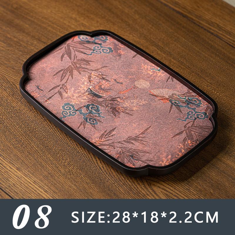 Retro Chinese Ancient Style Bamboo Tea Tray Ceremony Dry Bubble Tray Kung Fu Tea Ceremony Accessories Coffee Table Zen Tea Mat