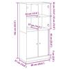 VidaXL Highboard with Doors Old Wood 68x37x142 Cm Engineered Wood 3318722