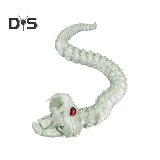 3D-gedruckte Schlangenfigur, bewegliche Gelenke, Schlangenfigur, artikuliertes Tiermodell, Spielzeug, Home-Office, Bücherregal, Desktop-Dekoration, Ornament