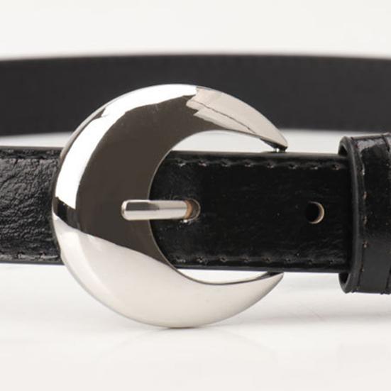 Women Belt Adjustable Length Imitation Leather Waistband with Alloy Buckle Dresses Shirts Tops Waist Belt