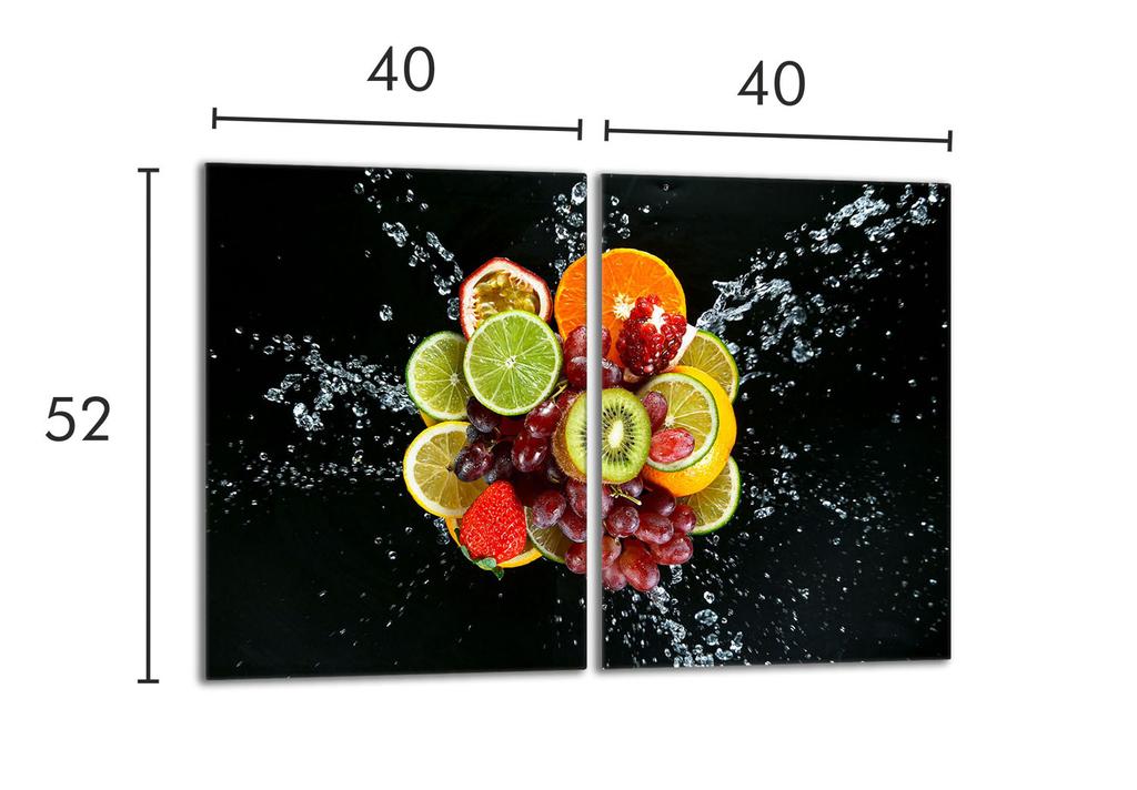 Glass Stovetop Protector 2x40x52 Fruits