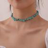 Europe, America, Irregular Turquoise Neck Chain Necklace Women, Popular New Handmade Personalized Items