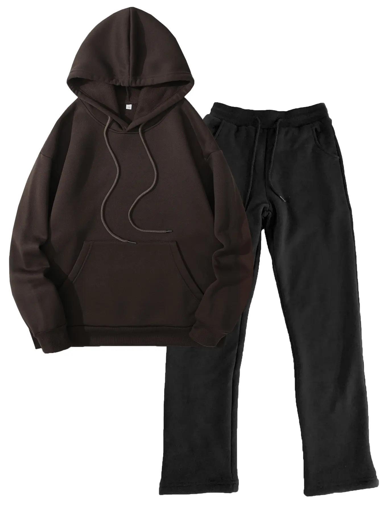 

Two-piece Set US Size Hooded Suit Fleece Hoodie Fashionable Casual Sports Couple S