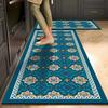 Long-shaped Kitchen Rug Water and Oil Absorbent Non-washable Durable Anti-slip Floor Mat for American Style Home Decor