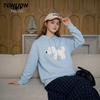 TonLion Women's Hooded Sweatshirt with Cute Puppy Print