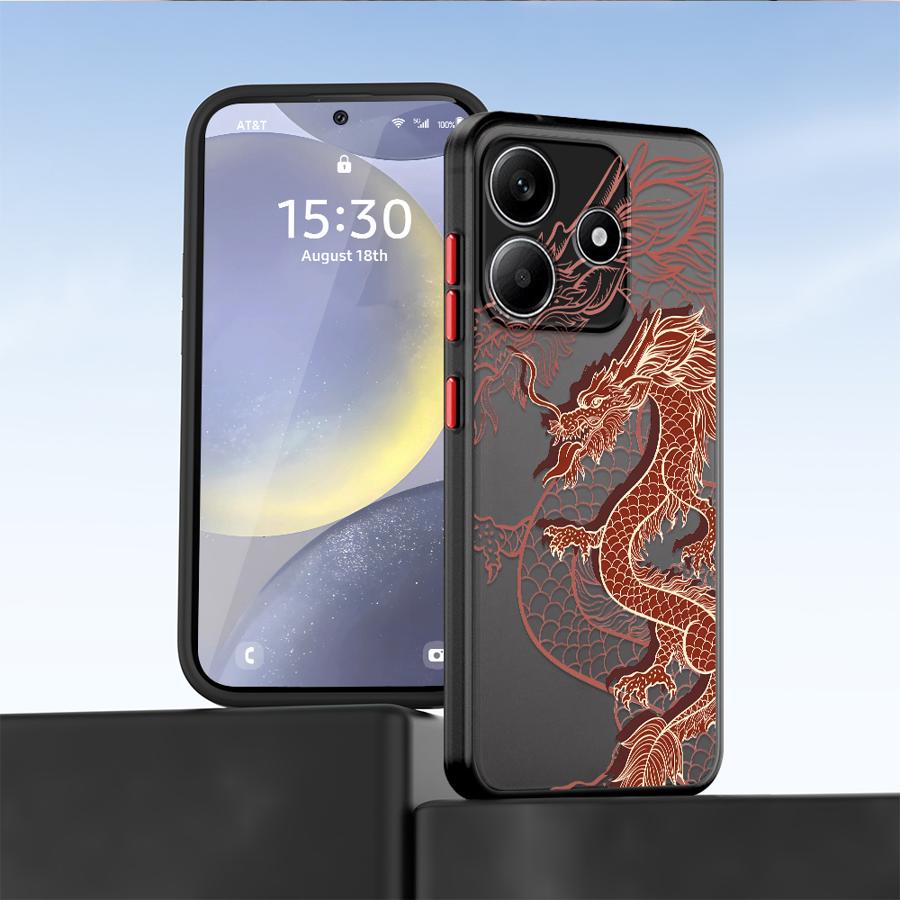 Case for Xiaomi Redmi Note 14 14C 13 Pro Plus 10 13C 12 11 9S A4 Funda Back Phone Cover East Dragon