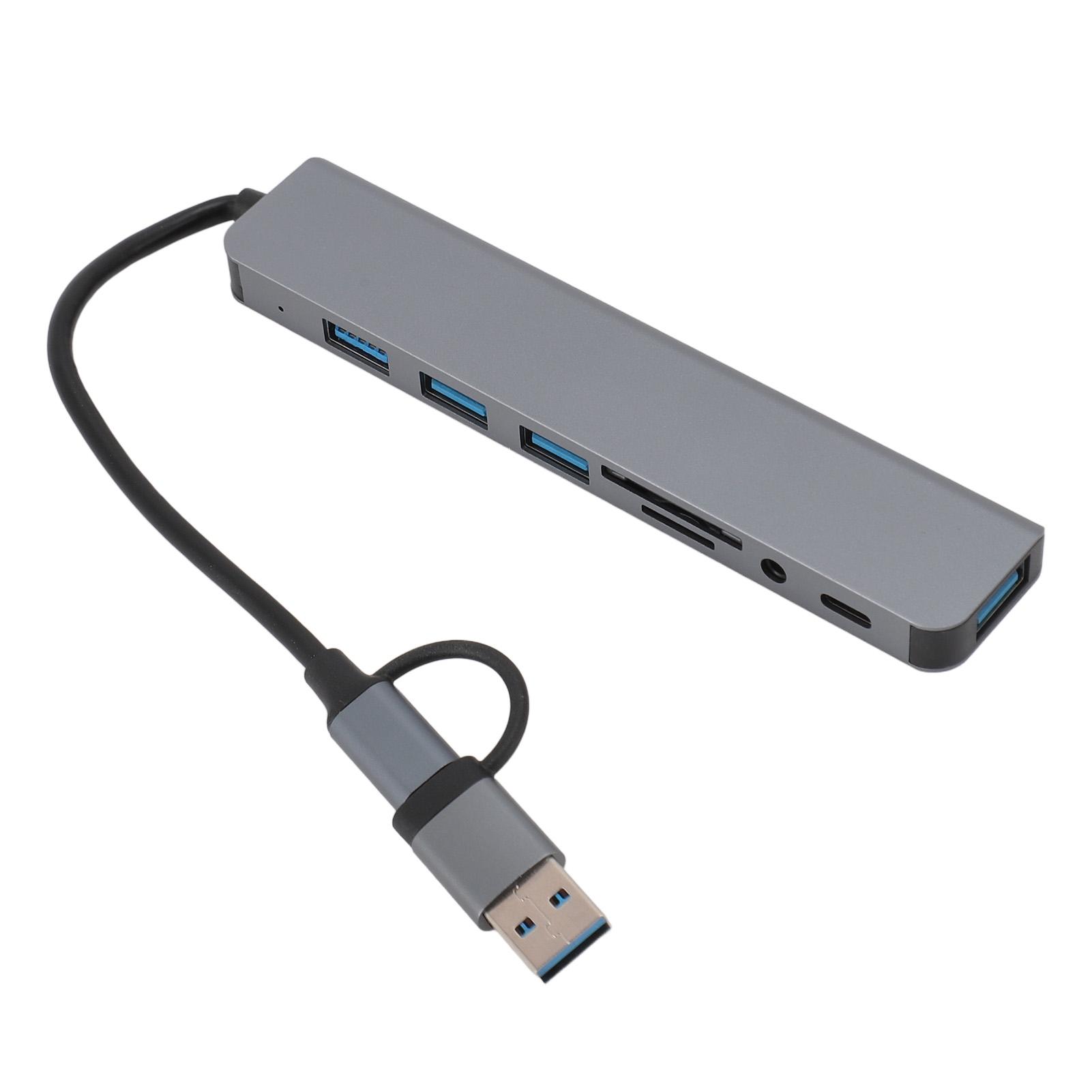 

Многофункциональный USB-C хаб 8 в 1, картридер, док-станция USB 3.0 для телефона, планшета