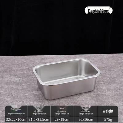 316L Stainless Steel Deep Rectangular Tray