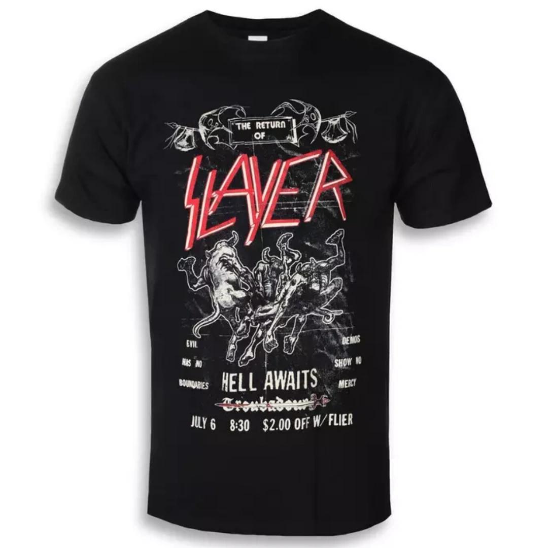 Slayer World Sacrifice Pattern Printed Unisex Tshirt Casual Street Style Cotton Tshirt Suitable For Metal Enthusiasts XL