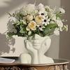 Abstract Face Shape Flower Pot Colorful Decorative Vase Ornament Hand-Painted Design Plant Pot Indoor Home Decor