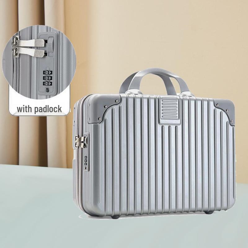 Retro Suitcase Set: 14" Women's Cosmetic Bag & 16" Men's Carry-On Luggage Gift Box.