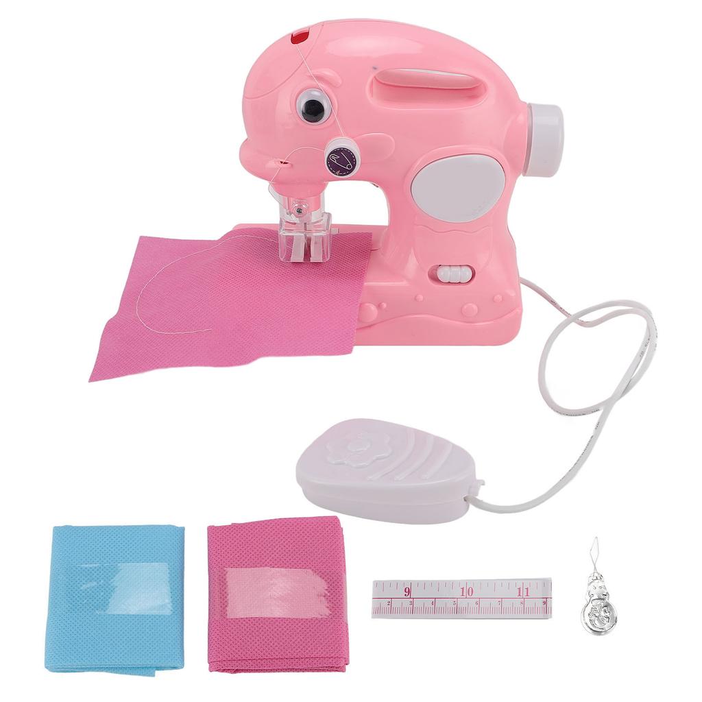 Children Sewing Machine Toy DIY Electric USB Rechargeable Sewing Machine Toy Set for Children