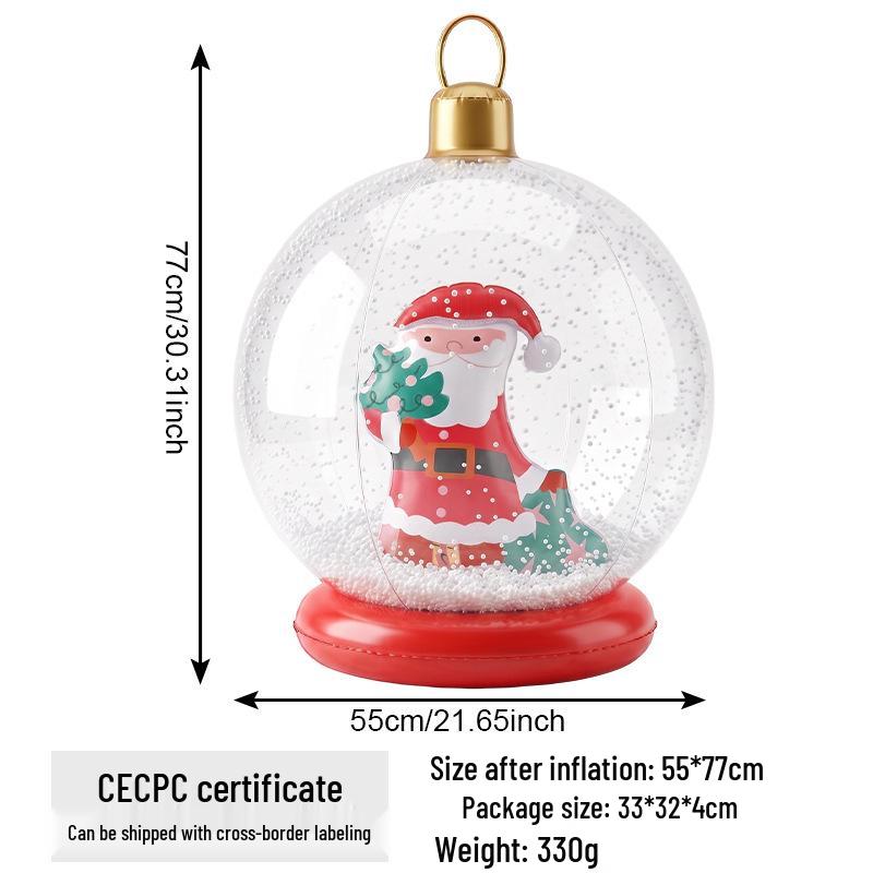 Cross-Border Christmas Courtyard Decoration: PVC Lantern & Inflatable Christmas Ball Set