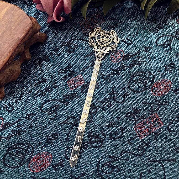 Retro ethnic style Miao silver hairpin antique bookmark female flower hairpin simple classical versatile disc hair hairpin hair accessories