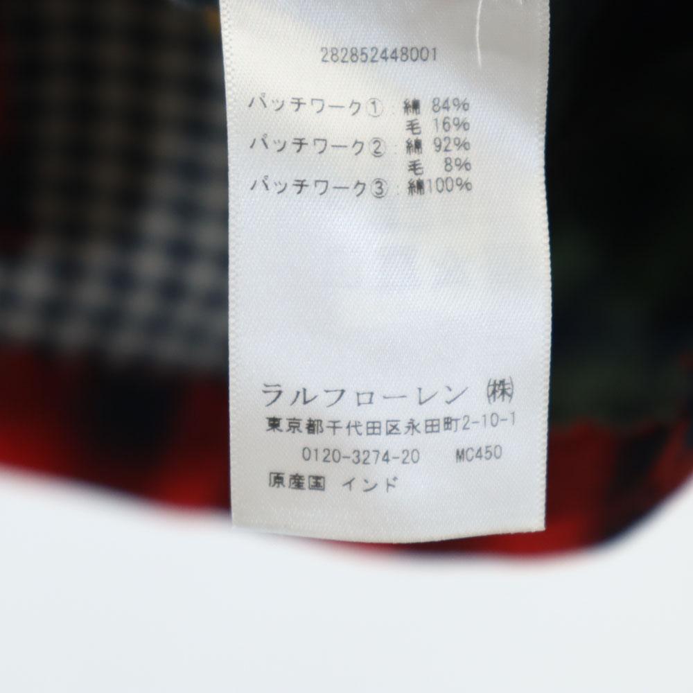 unused RRL Check Pattern Long sleeve patchwork Flannel shirt Women Used
