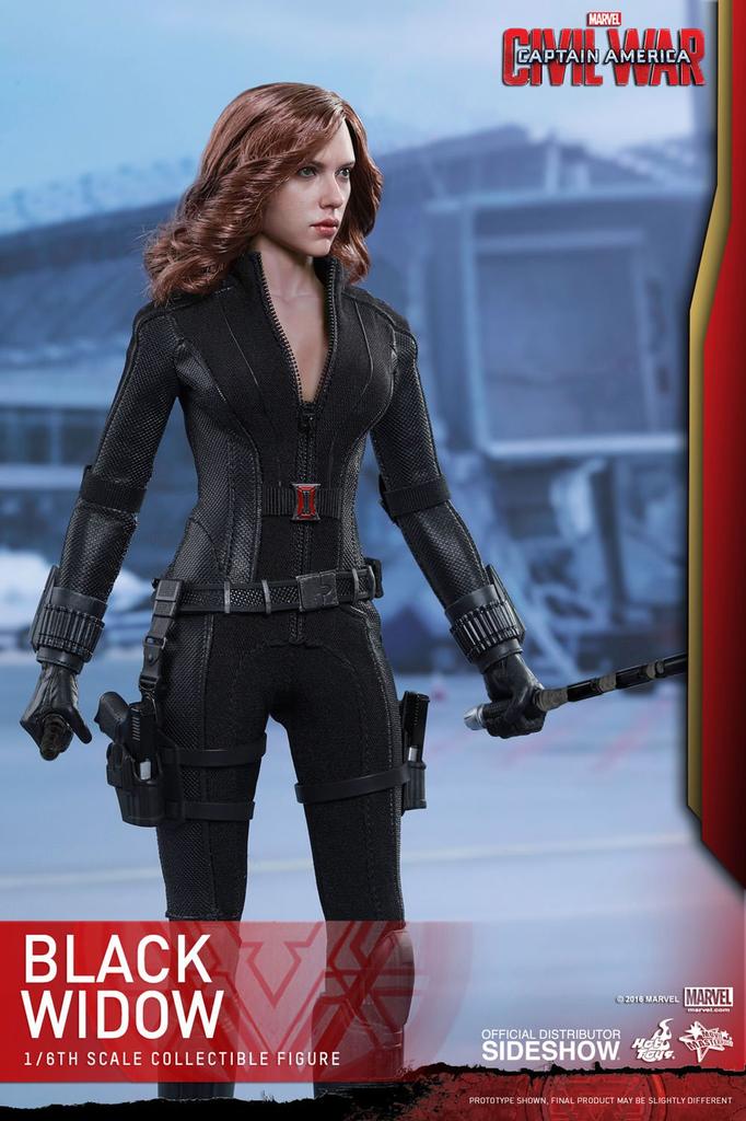 Movie Masterpiece Captain Civil War Black Widow Scale Plastic Painted Complete Figure America - 1/6