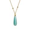 Vintage Waterdrop Pendant Necklace Natural Women Choker Colorful Stone Necklace  Accessories