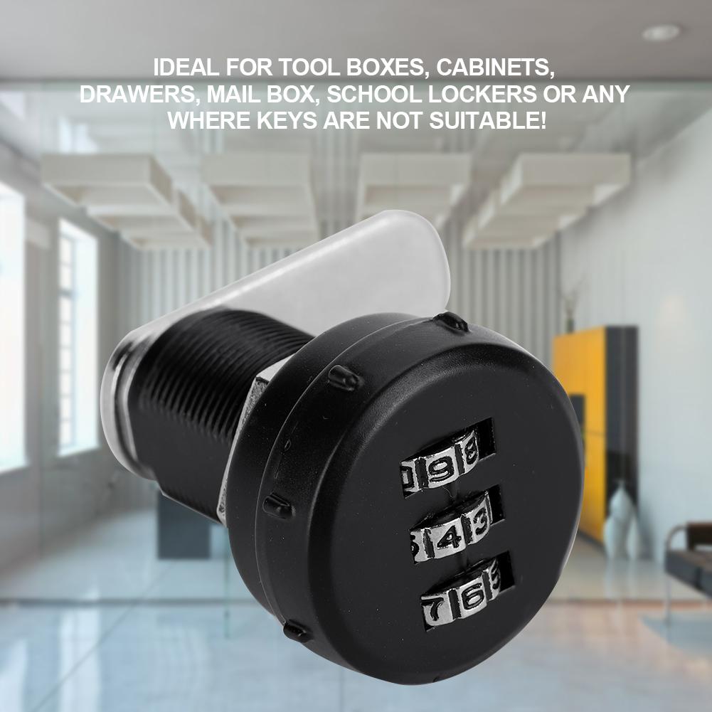 3 Digit   Combination Cam Cabinet Zinc Alloy Password Security  d Lock L19