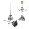 9Pcs Metal Mini Steel Wire Brush Rust Removal Cleaning Brush Wheel New Drill Rotary Tool