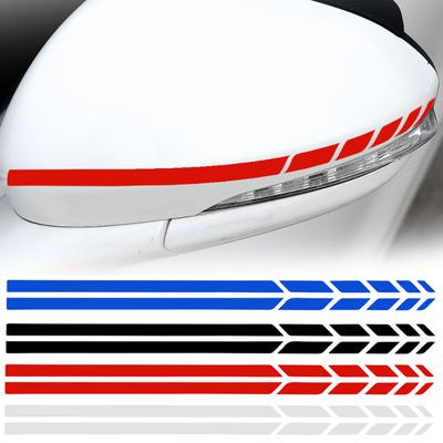 2pcs Car Rearview Mirror Racing Stripe Stickers Viny Waterproof Auto Body Decoration Sticker Personalized Car Styling Decals