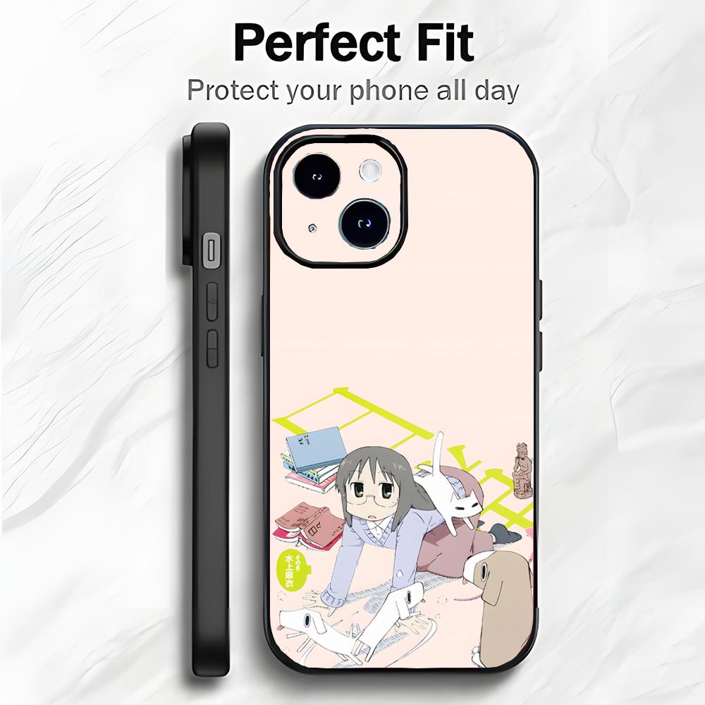 Cute Funny Slice Anime N-Nichijou Phone Case Phone Case Soft Packaging Lightweight For iPhone17 16 15 14 13ProMax