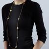 Temperament Fashionable High-End Metal Multi-Disc Long Chain Stackable Long Chain Niche Light Luxury Trend Necklace