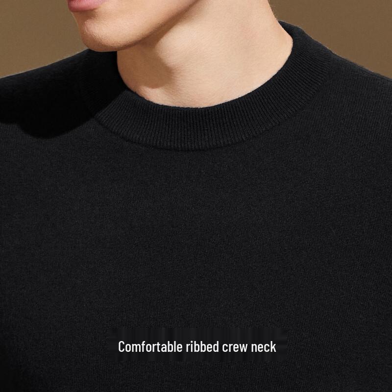 Antonio Men's 100% Cashmere Crew Neck Thermal Sweater