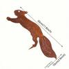 Metal Squirrel Garden Stake, Rustic Iron Animal Silhouette for Outdoor Yard Patio Decor, Vintage Wildlife Lawn Art