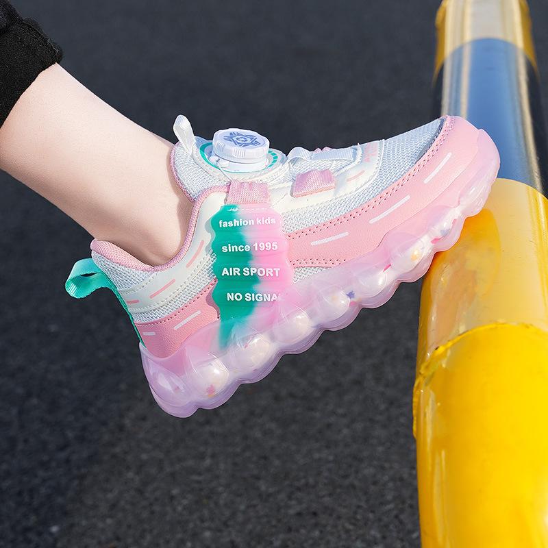 Middle and Large Children's Shoes Spring and Summer Sports 2025 Children and Girls Sports Shoes Classmates Foreign Trade Girls Face New Hollow