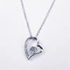 Minimalist Heart Pendant Necklace for Women 316L Stainless Steel 18K Gold Plated CZ Diamond Heart Necklace Waterproof Jewelry Gi