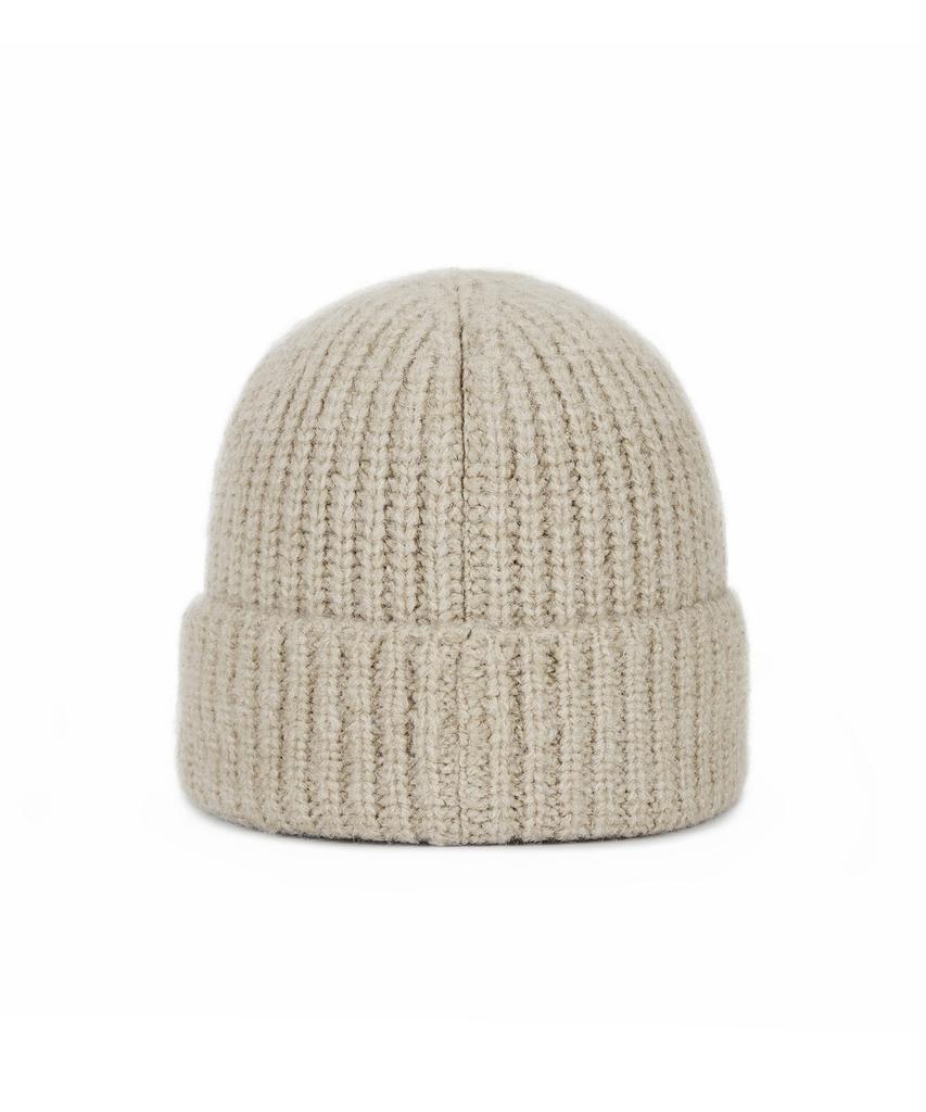 Bajal Va Curved Oval Metal Washed Beanie Beige