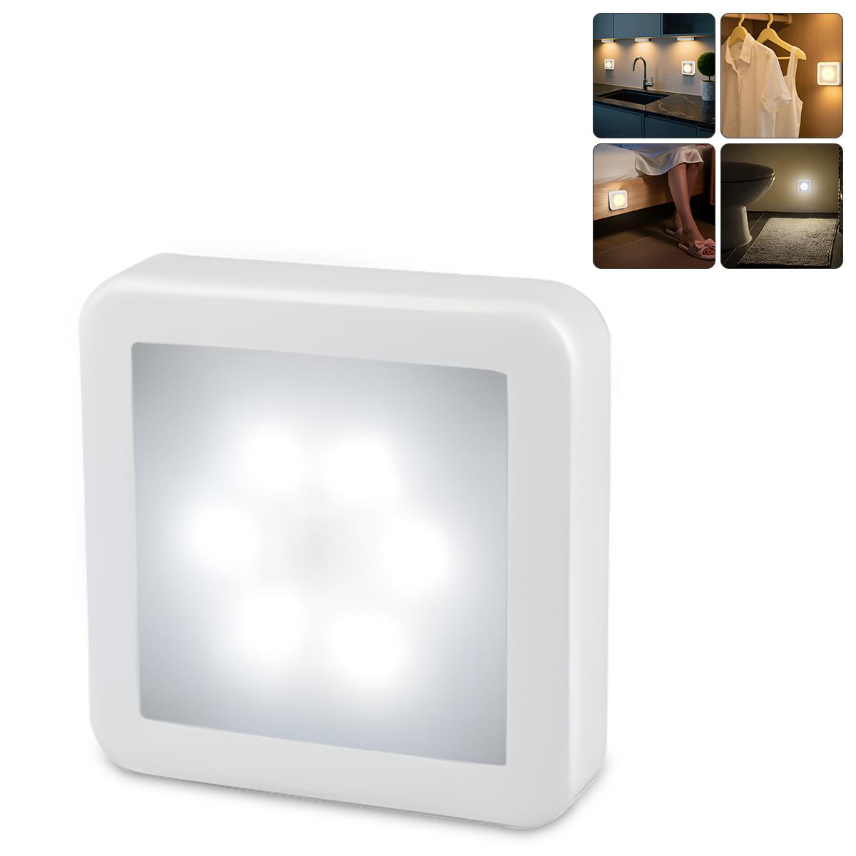 

Intelligent controlled LED night light with human body sensor - table lamp/bedside lamp/square night light (excluding batteries) Warm White