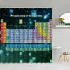 Chemie Kreatives Muster Duschvorhang Periodensystem der Elemente Polyesterstoff Badezimmerzubehör Dekor Mit Haken Waschbar