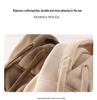 320g Men's Solid Color Loose Cotton Hoodie with Two-way Zipper, Plus Size, Casual Pullover Sweatshirt