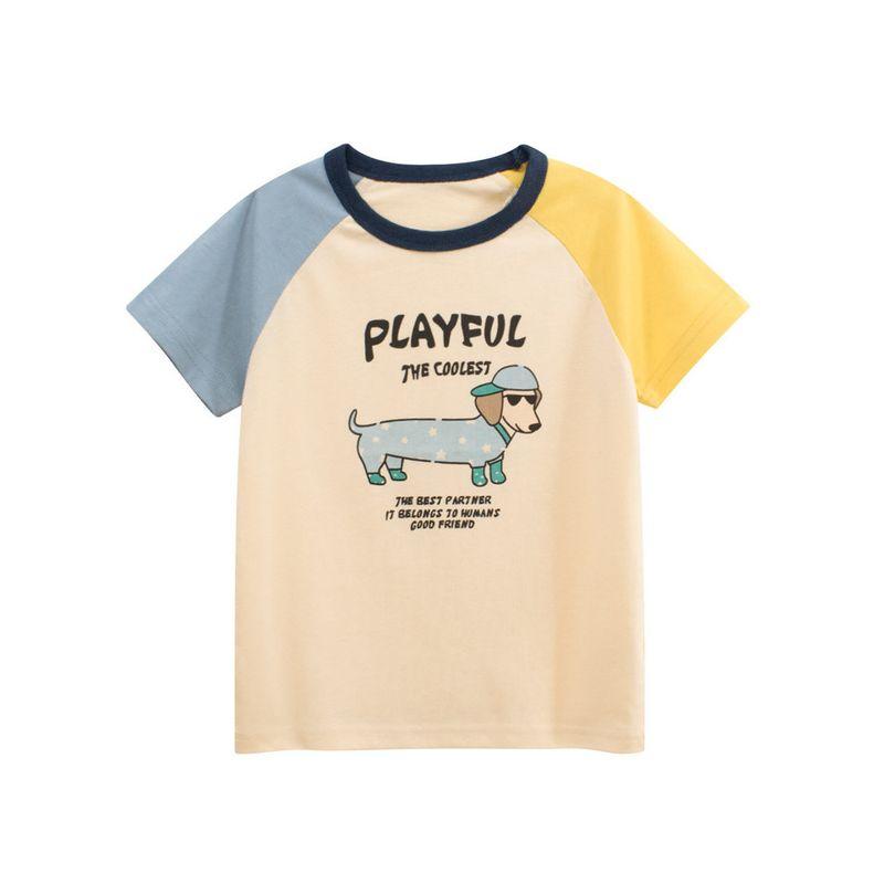 Brand Export Children's Clothing Summer New Arrivals Kids' Clothing Short-Sleeve T-Shirt Cartoon Puppy Girl Baby Clothes Pure Cotton Ins