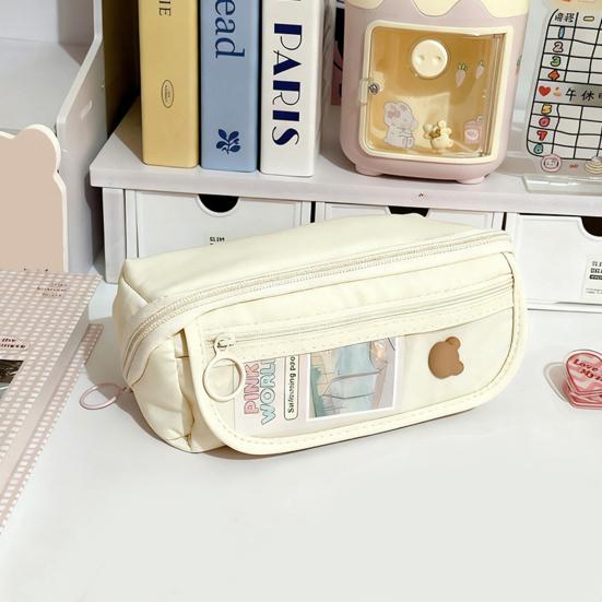 Yousheng Large Pencil Case, Wide Opening Pencil Pouch with Zipper, Multi-layer Aesthetic Pen Bag for Teens Girls Women, Portable Pen Holder for Office