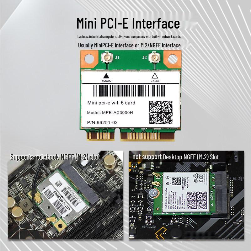 AX210 AX200 AX3000 WiFi6 Gigabit Wireless Network Card with Bluetooth 5.2 MINI PCIe