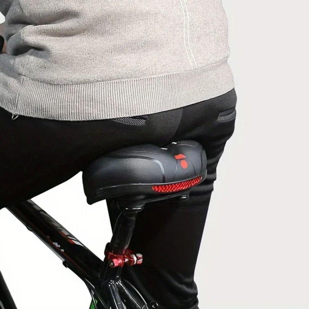 Bicycle Accessories Bike Seat Safety Warning Bicycle Cushion Comfortable Bike Saddle Padded  MTB