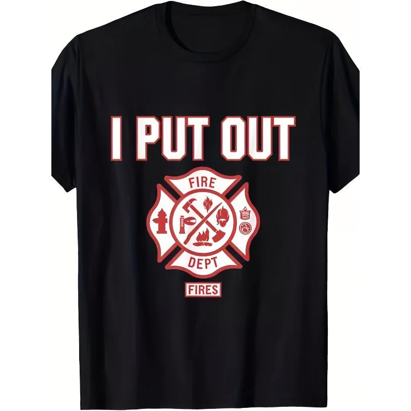 

European sizes Men s Firefighter I Put Out Fires Fire Dept Graphic T-Shirt, Hoodie & Sweatshirt - Retro Fire Rescue Apparel 4XL чорний