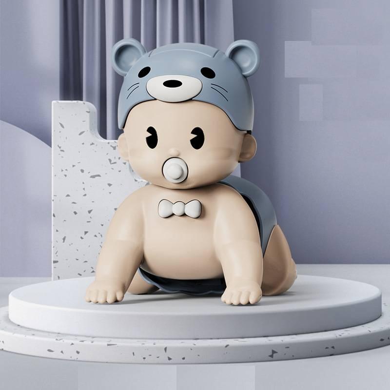 

Электрическая кукла для ползания, обучающая игрушка, помощник для подъема головы, кукла для младенцев 6-8 месяцев, артефакт синий