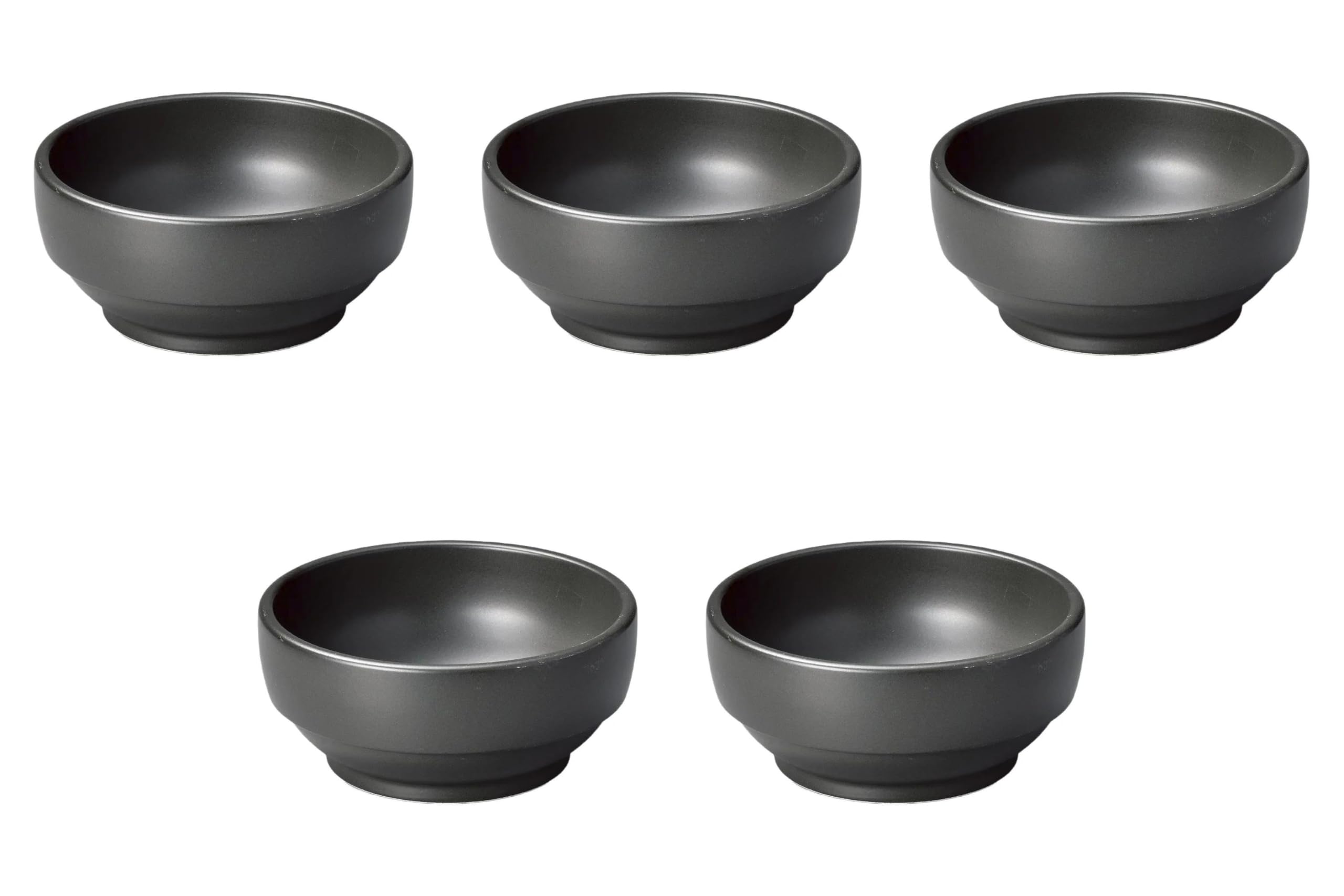 

Набор из 5 штабелируемых черных горшков для бибимбапа среднего размера x Bibimbap Direct Setomonohonpo, [18 7,9 см] Горшок, Нагрев, чёрный