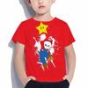 Maglietta Fashion Mario 2025 Abbigliamento per Bambini Top Maglietta per Ragazzi Maglietta Gioco Stampa 3D Maglietta Animazione Divertente Manica Corta Abbigliamento per Neonate